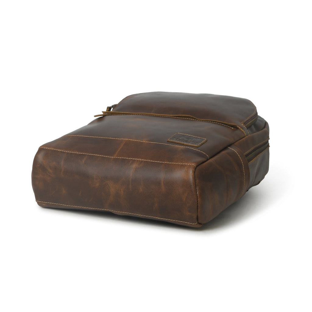 MaheTri Cambridge Unisex Buffalo Leather Backpack Classy Leather Bags
