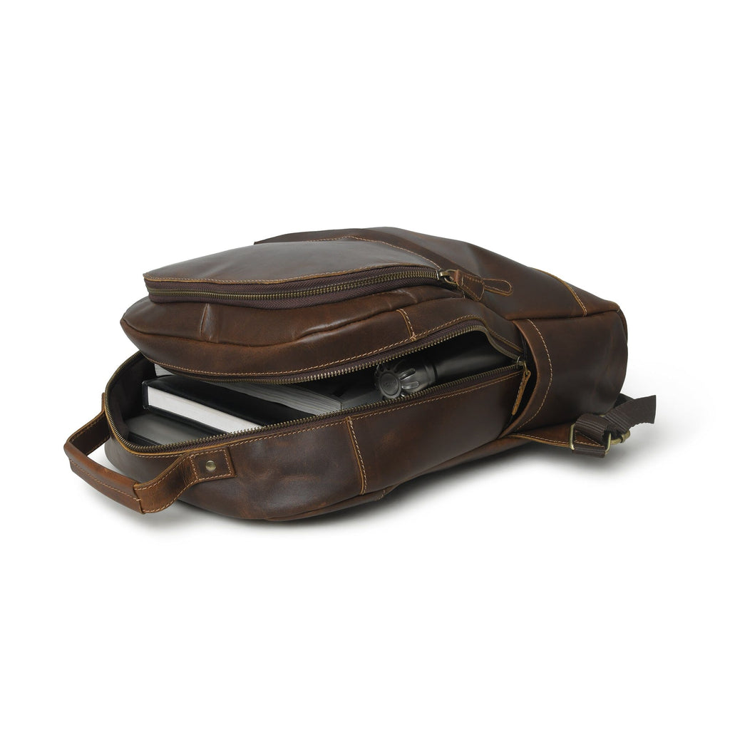MaheTri Cambridge Unisex Buffalo Leather Backpack Classy Leather Bags