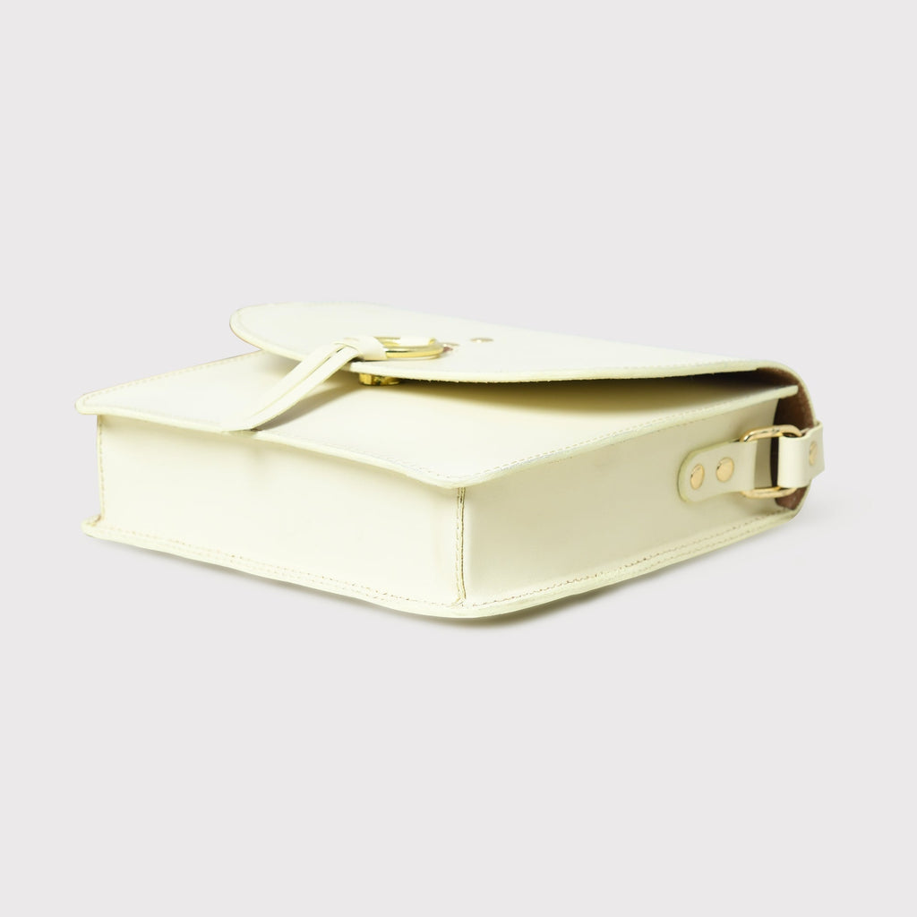 White Elegance Crossbody Sling Bag Classy Leather Bags