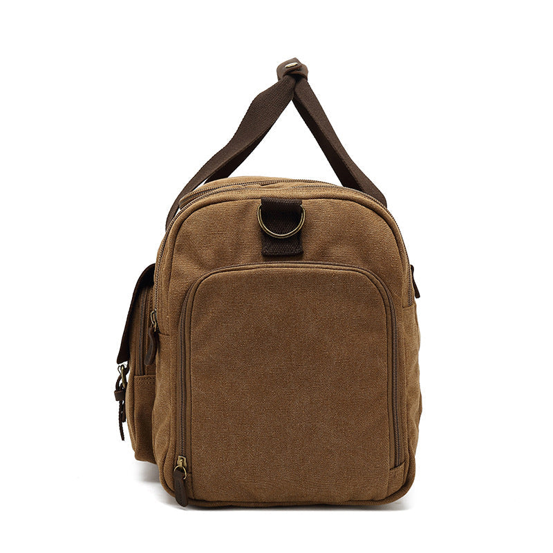 Canvas Retro Travel Bag Men Casual Canvas Tote Bag Canvas Shoulder Messenger Travel Bag RockCow Leather Studio