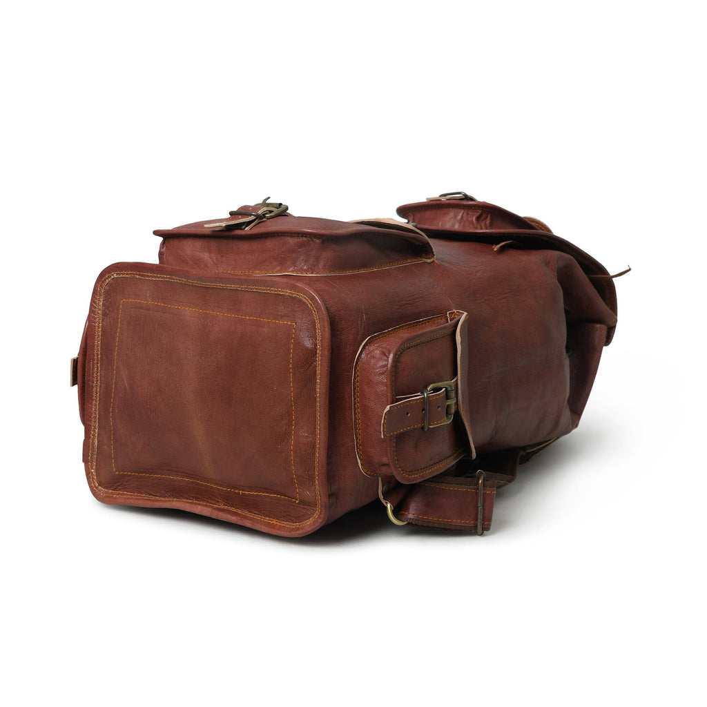 Rictus Hiking Backpack- Walnut Brown Classy Leather Bags