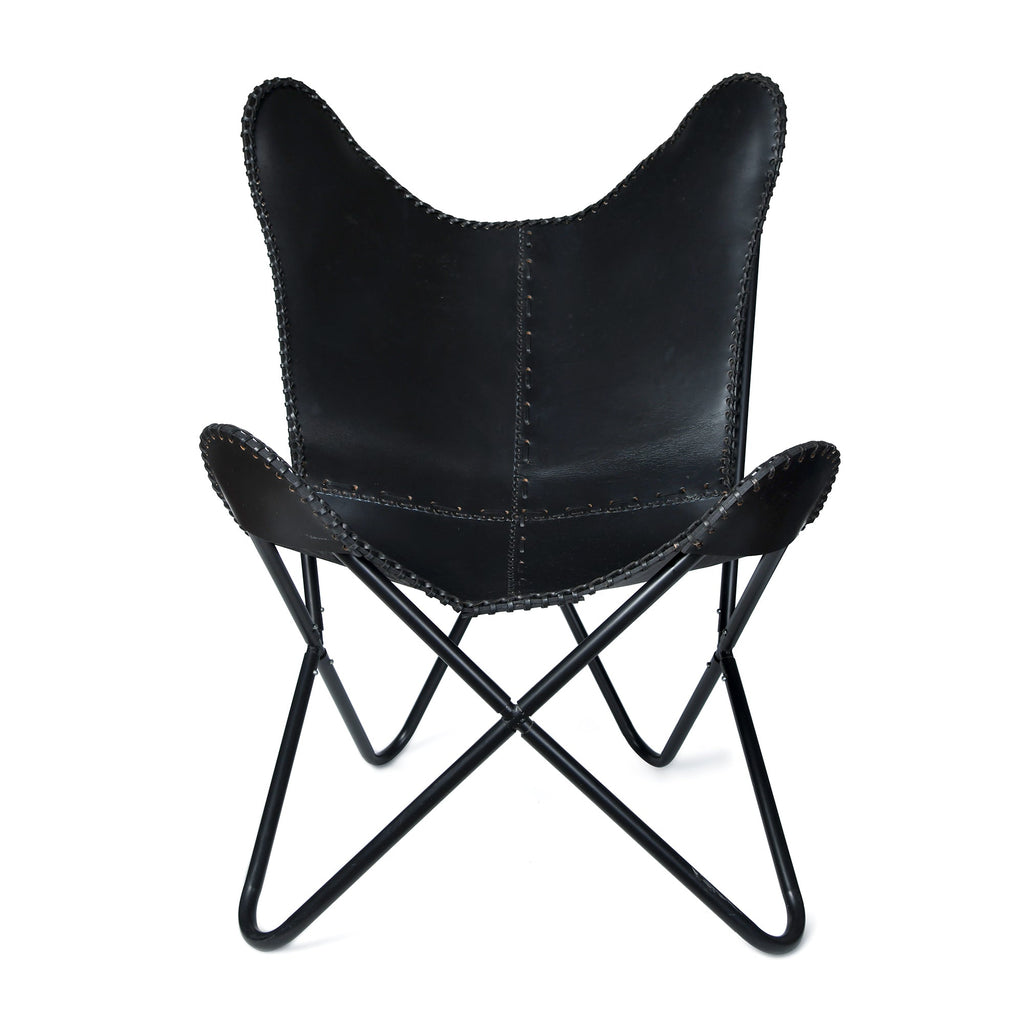 The Jet Black Butterfly Chair Classy Leather Bags