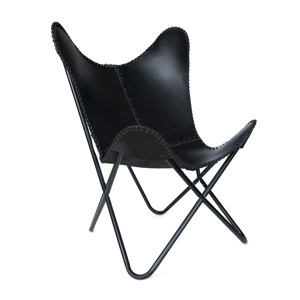 The Jet Black Butterfly Chair Classy Leather Bags