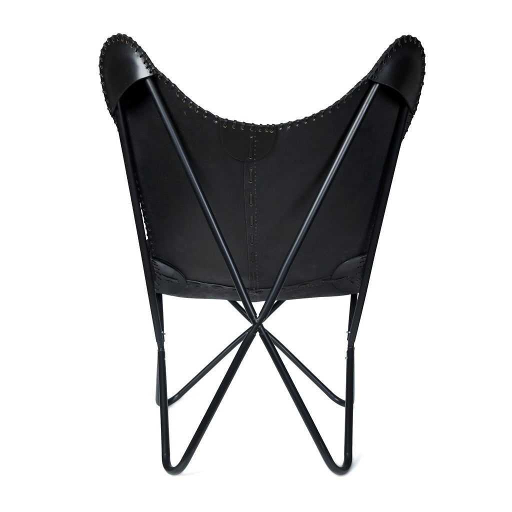 The Jet Black Butterfly Chair Classy Leather Bags