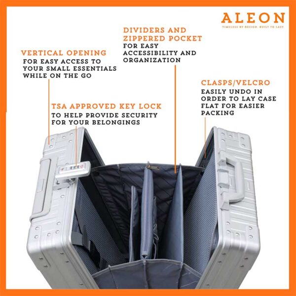 Aleon 21″ Aluminum Overnight Business Carry-On Aleon