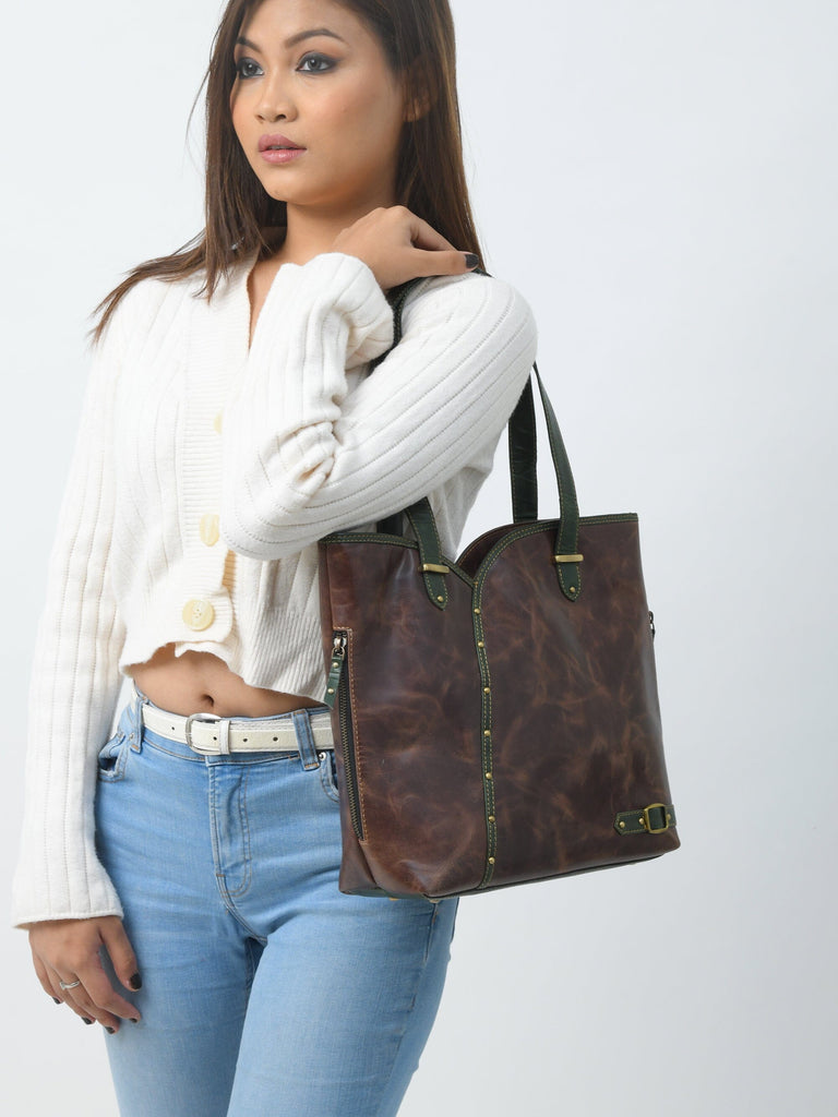 The Riley Handbag - Brown Classy Leather Bags