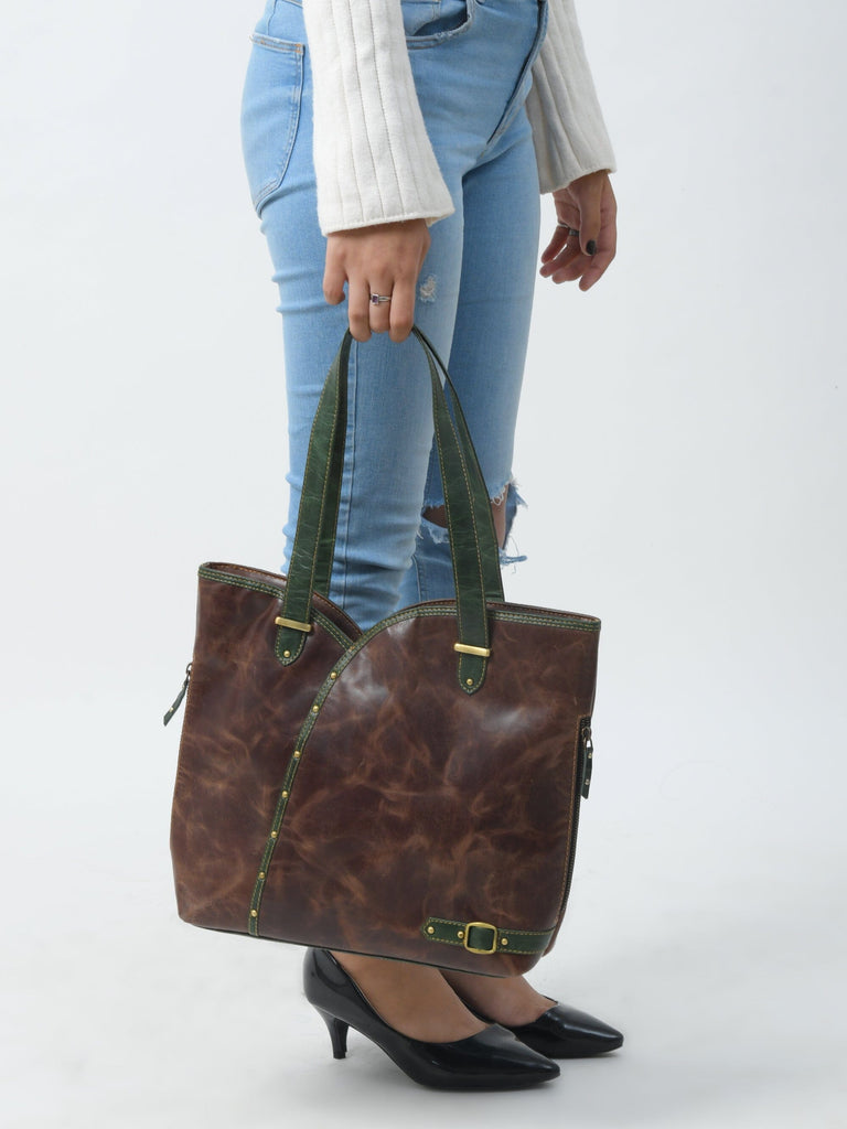 The Riley Handbag - Brown Classy Leather Bags