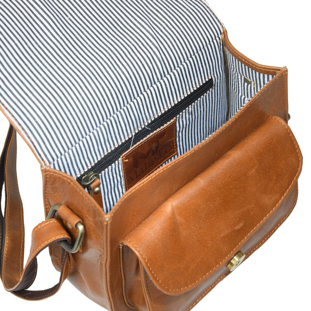 The Molina Satchel- Tan Brown Classy Leather Bags