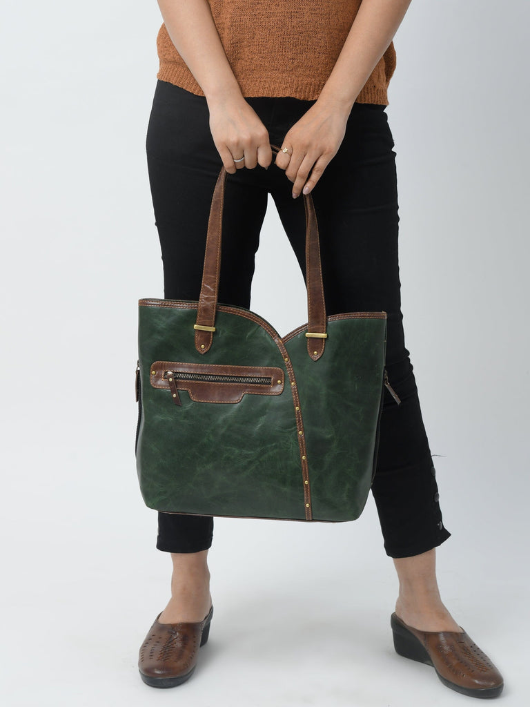 The Riley Handbag- Green Classy Leather Bags