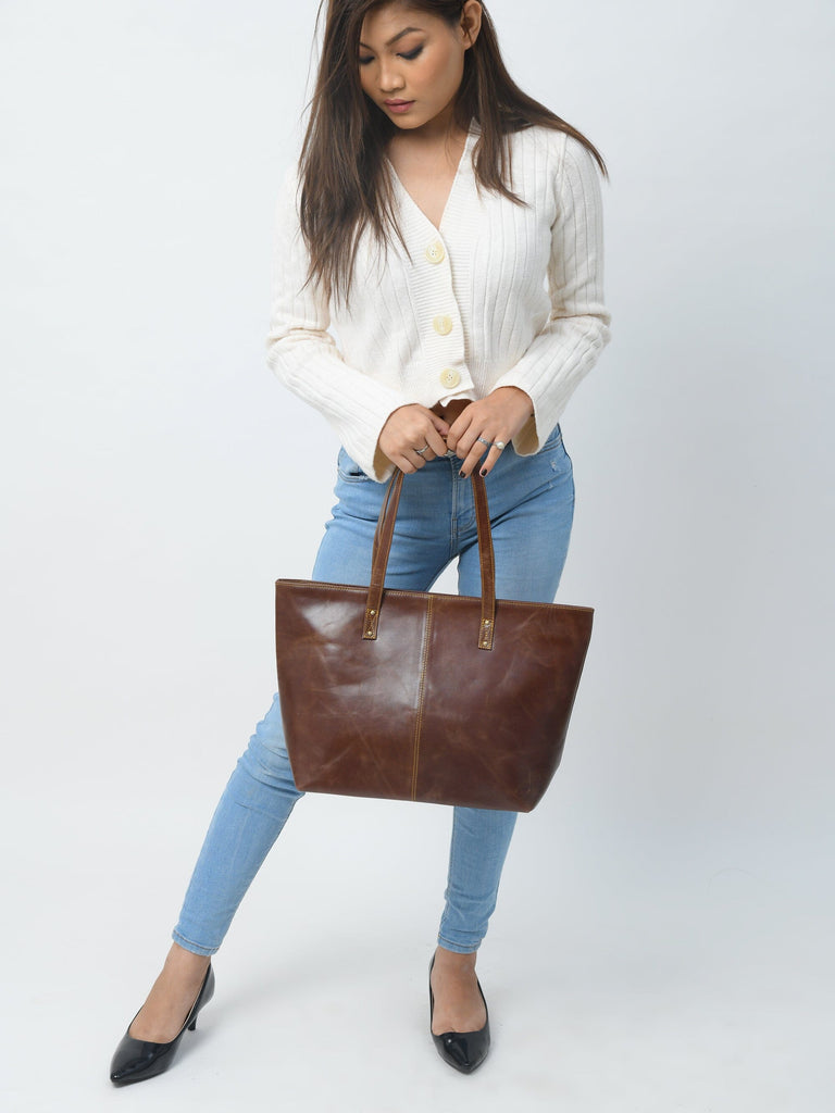 Kim & Blair Combo - Dark Brown Classy Leather Bags