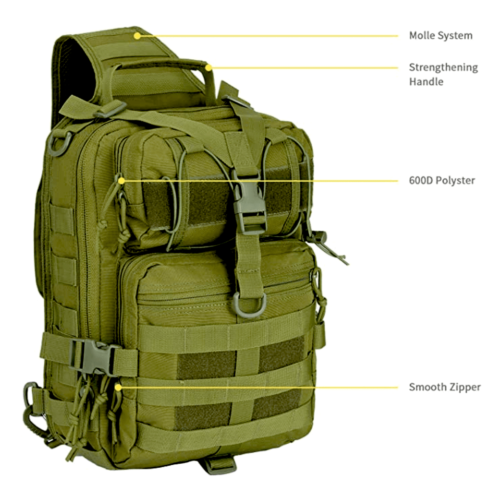 Tactical Medium 15L Sling Backpack Range Bag Mercantile Mountain