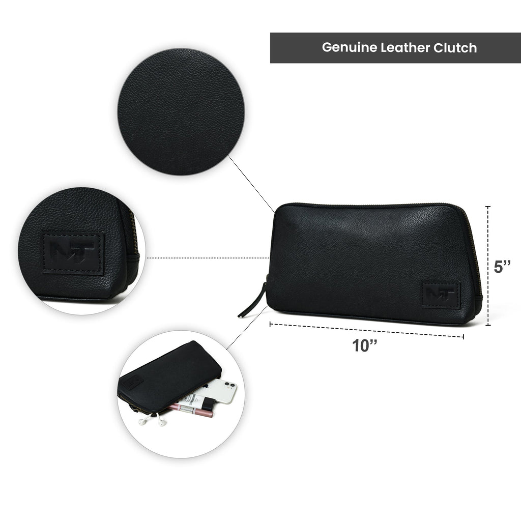 Classic Black Leather Clutch Classy Leather Bags