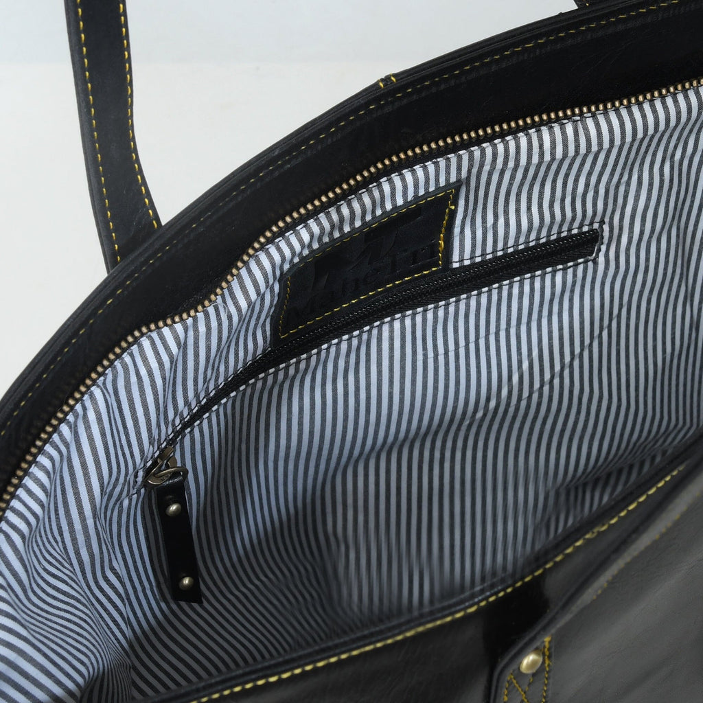 The Kim Tote Bag- Black Classy Leather Bags