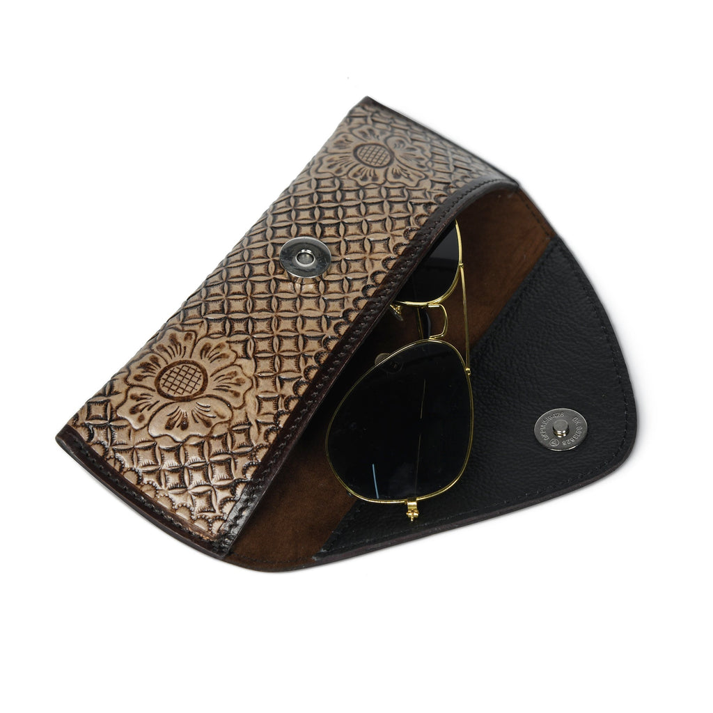 Vintage Floral Sunglass Case Classy Leather Bags