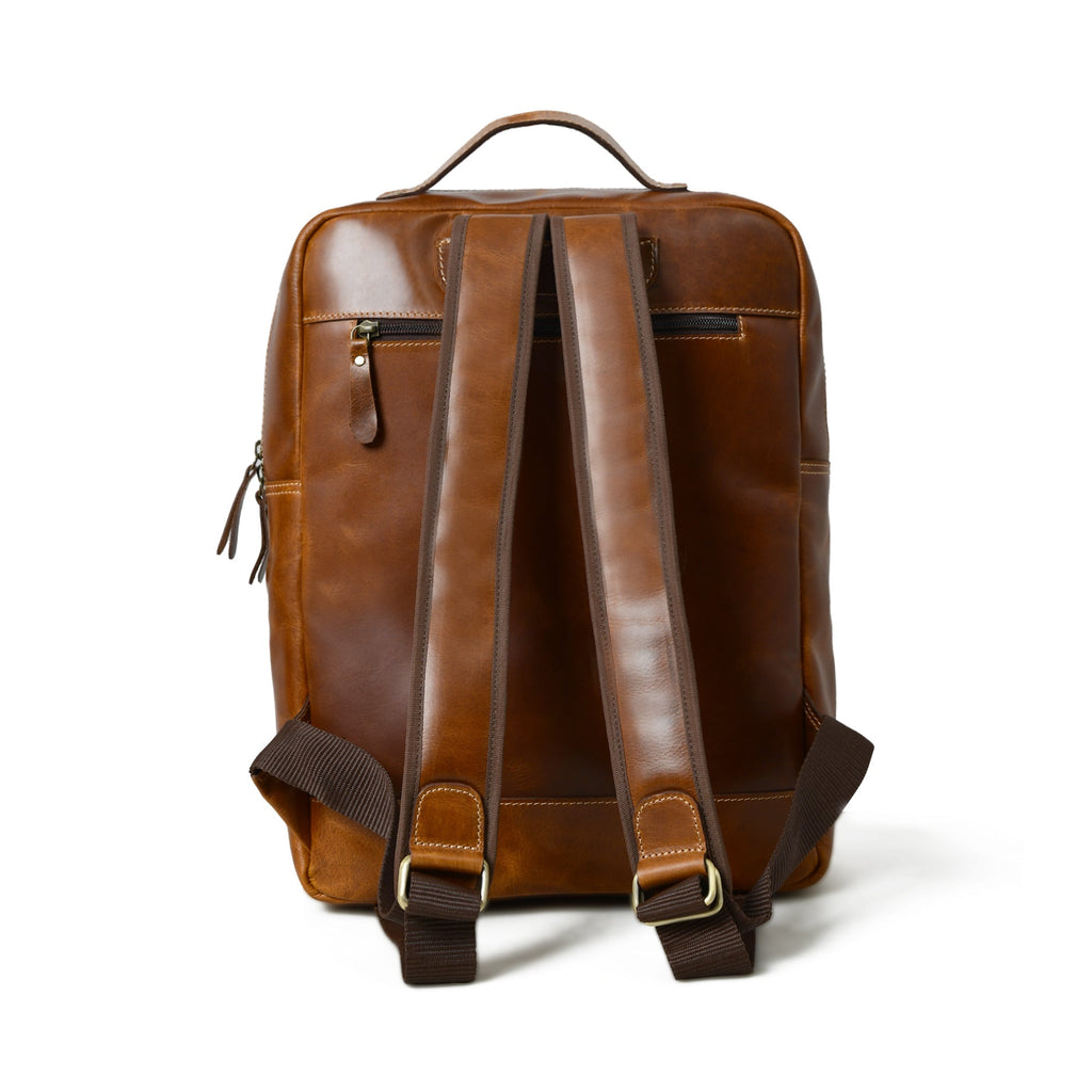 Tan Portland Laptop Backpack Classy Leather Bags