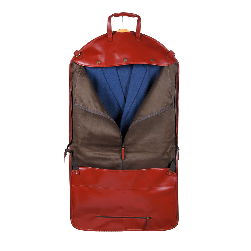 Leather Garment Bag - Dress Protection Bag Classy Leather Bags