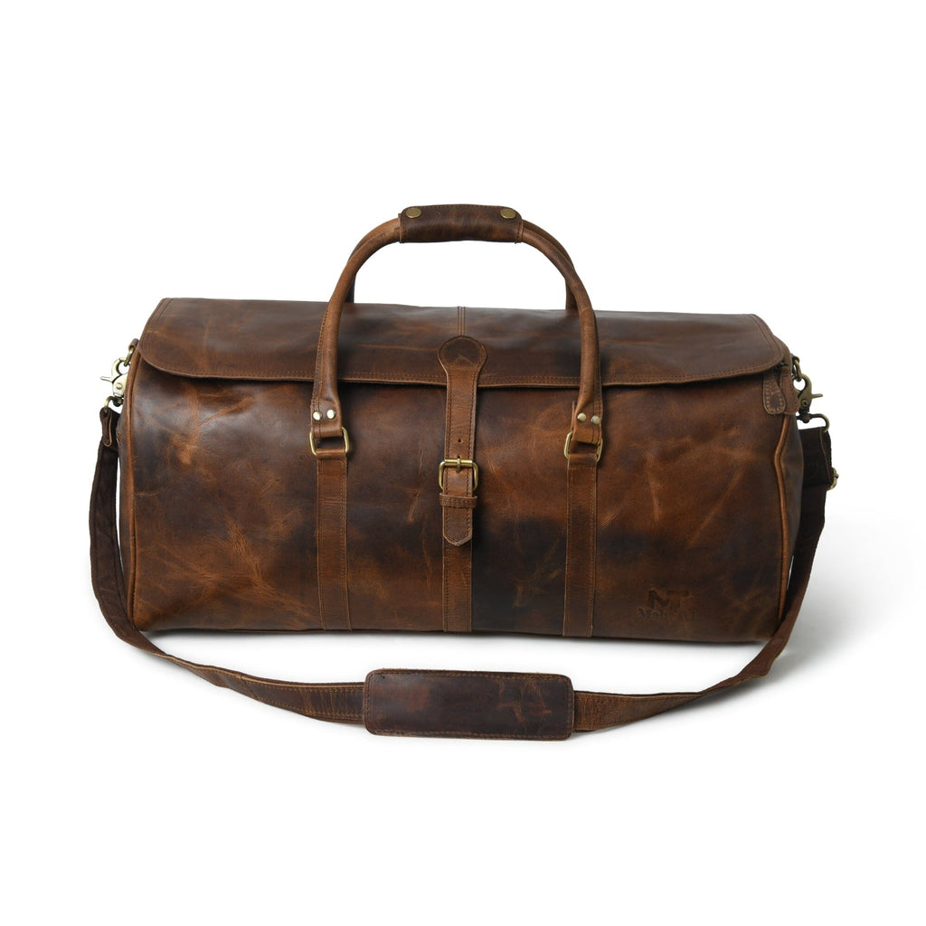 The Bolton Flap Duffel- Brown Classy Leather Bags