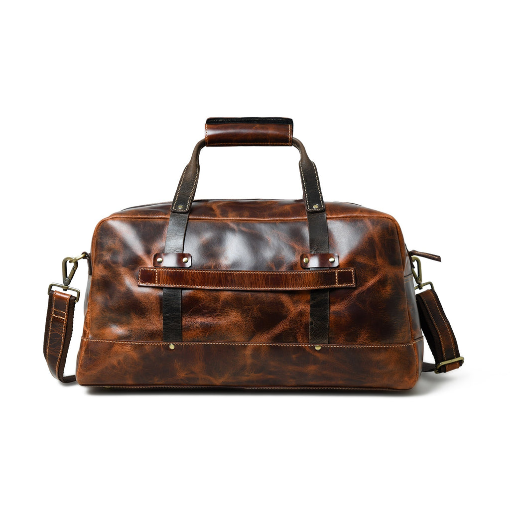 Espresso Elegance Carry on Duffle, Saddle Tan Classy Leather Bags