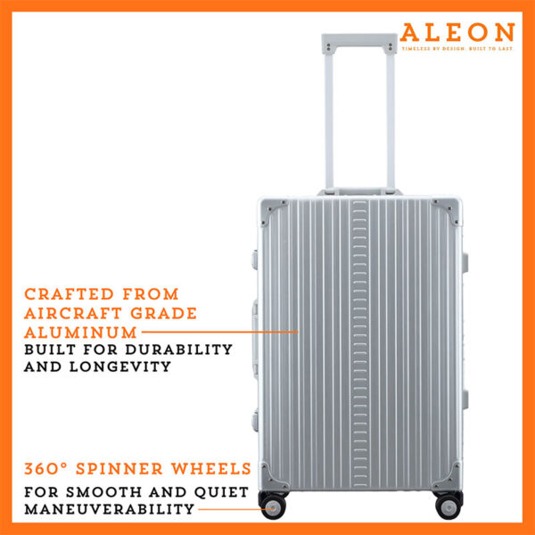Aleon Aluminum 26" Checked Traveler Suitcase Aleon