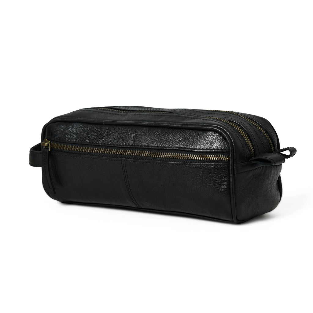 Midnight Deluxe Toiletry Bag-Twin Section Classy Leather Bags