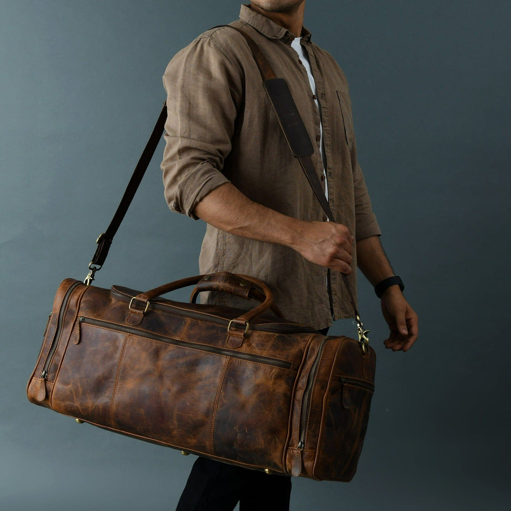Cohen Buffalo Weekender Duffle Classy Leather Bags