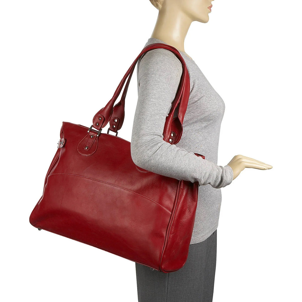 Piel Leather Large Ladies Side Strap Tote Piel