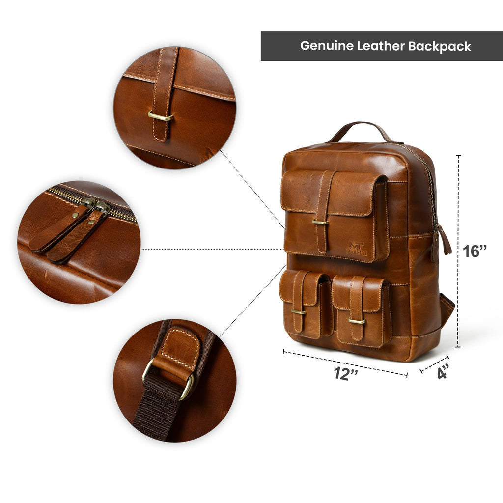 Tan Portland Laptop Backpack Classy Leather Bags