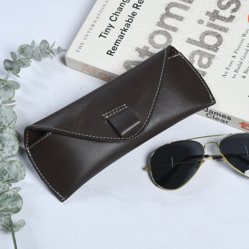 Brown Guard Leather Sunglass Case Classy Leather Bags