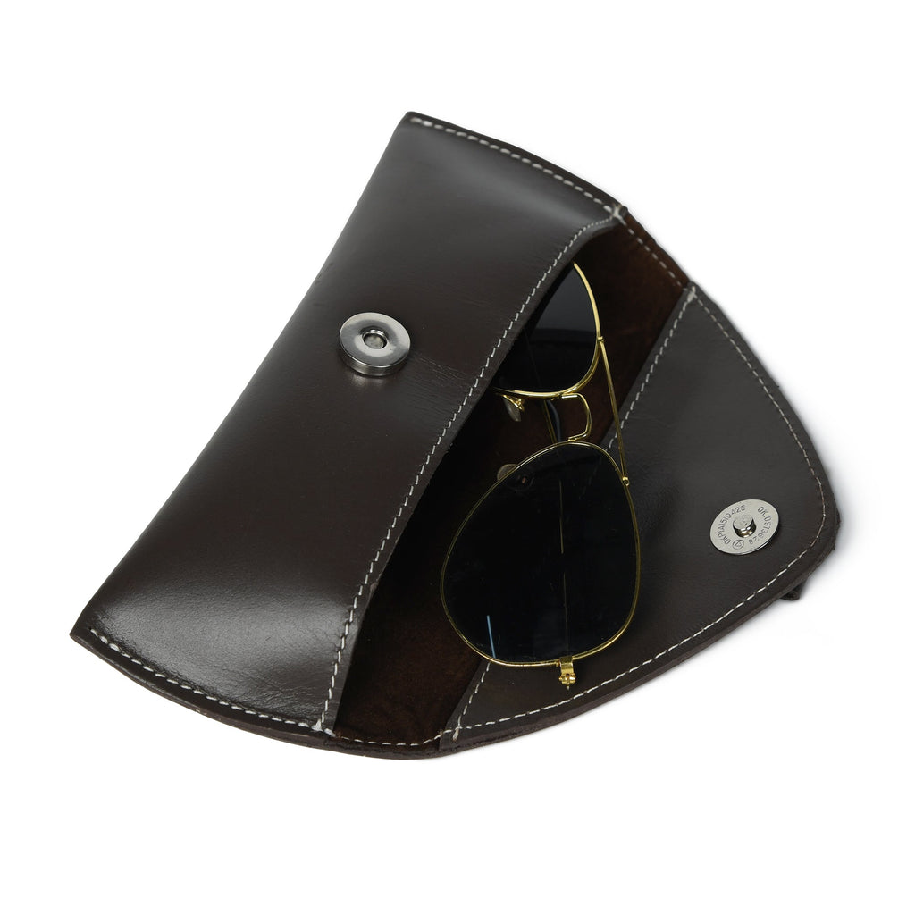 Brown Guard Leather Sunglass Case Classy Leather Bags
