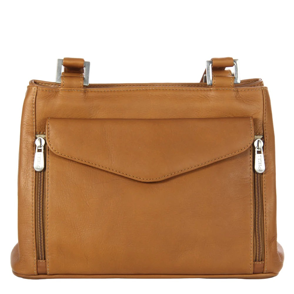 Piel Leather Double Compartment Shoulder Bag Piel