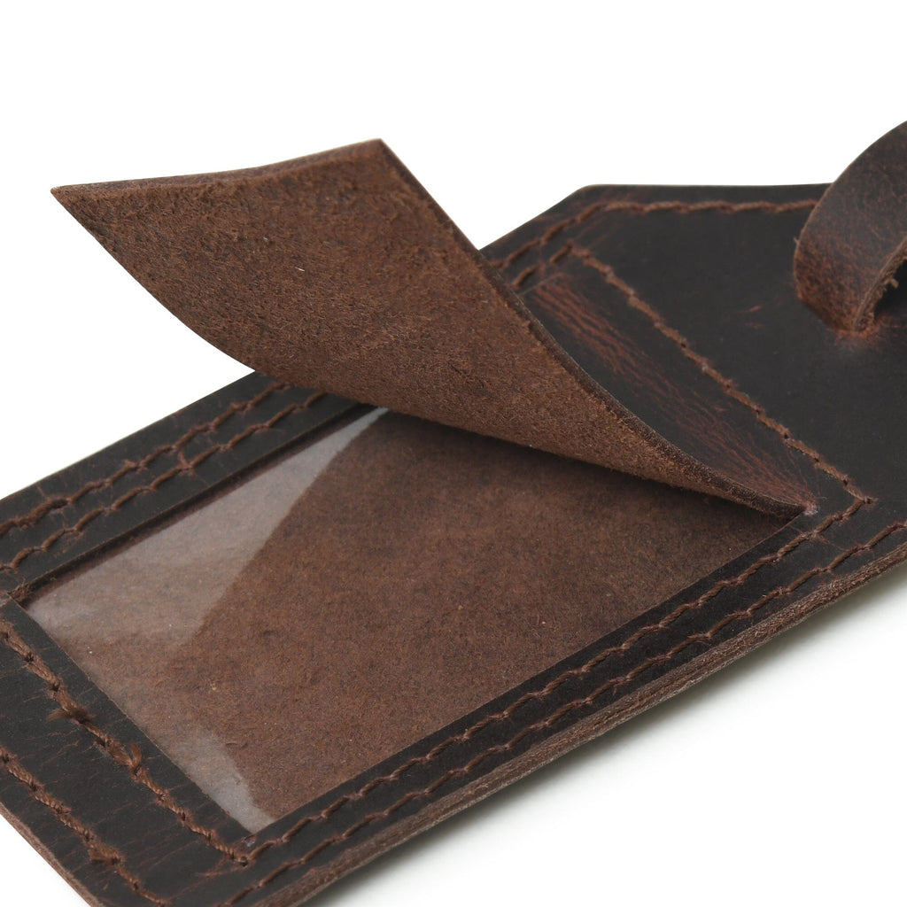 Leather Luggage Tag Set Classy Leather Bags