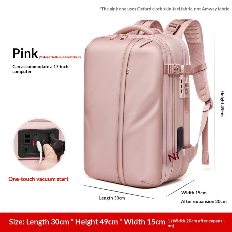 Mens Compressed Backpack Large-Capacity Travel Bag Social Buzz eSIMs