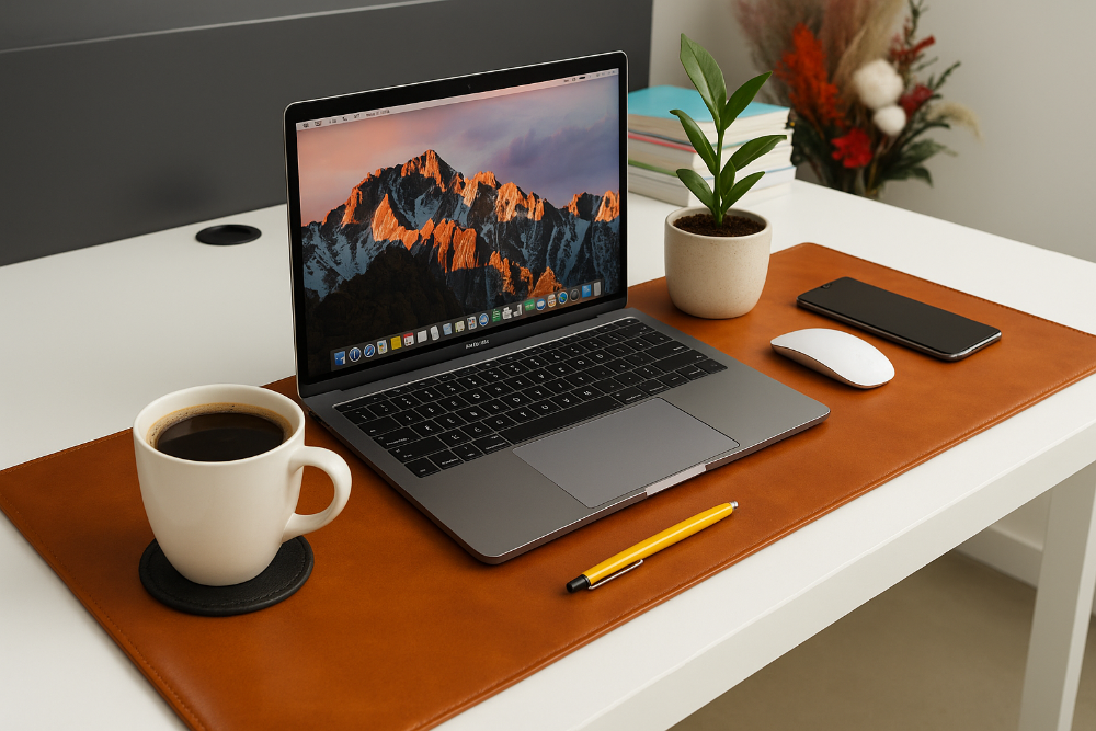 Leather Desk Mat (37 cm X 80 cm) Mizuri Leather