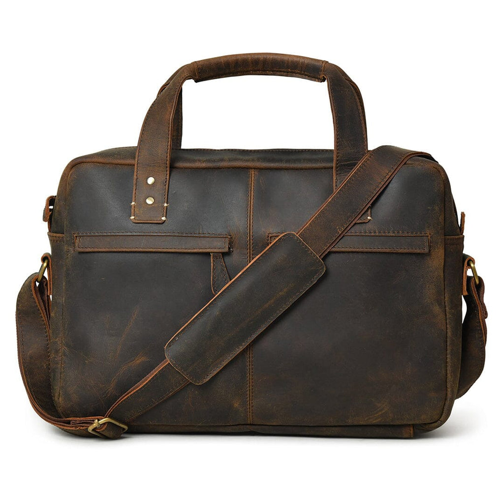 Perkins Buffalo Leather Office Briefcase Classy Leather Bags