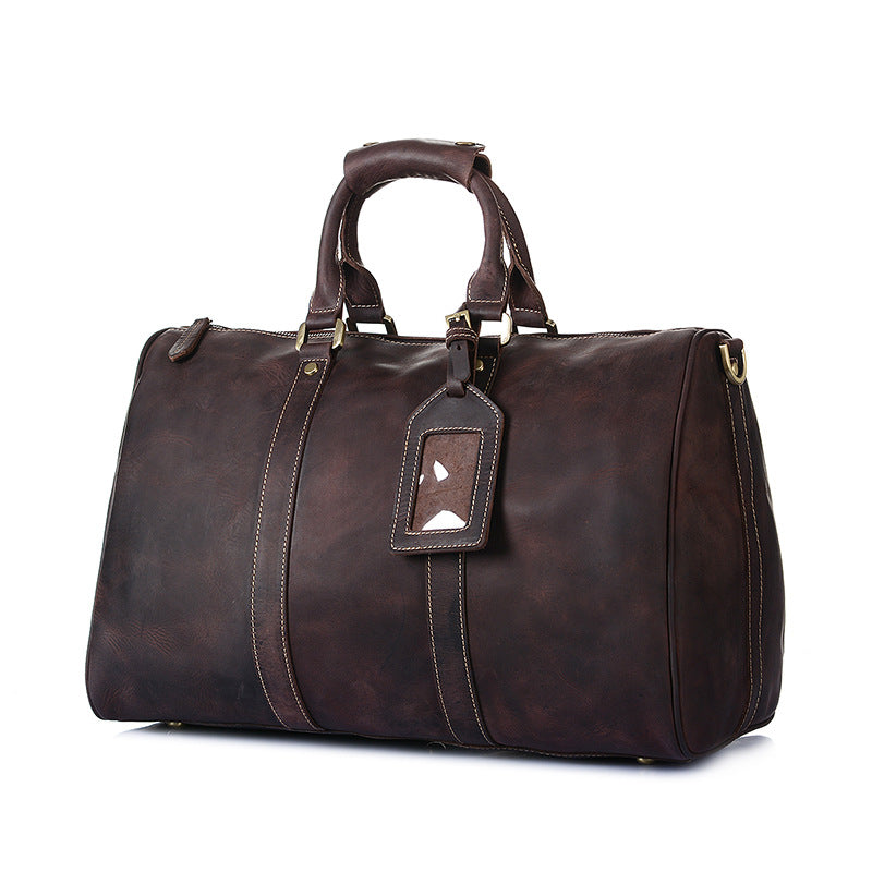 Mens Duffle Bags Top Grain Leather Travel Bag Business Travel Luggage Bag RockCow Leather Studio