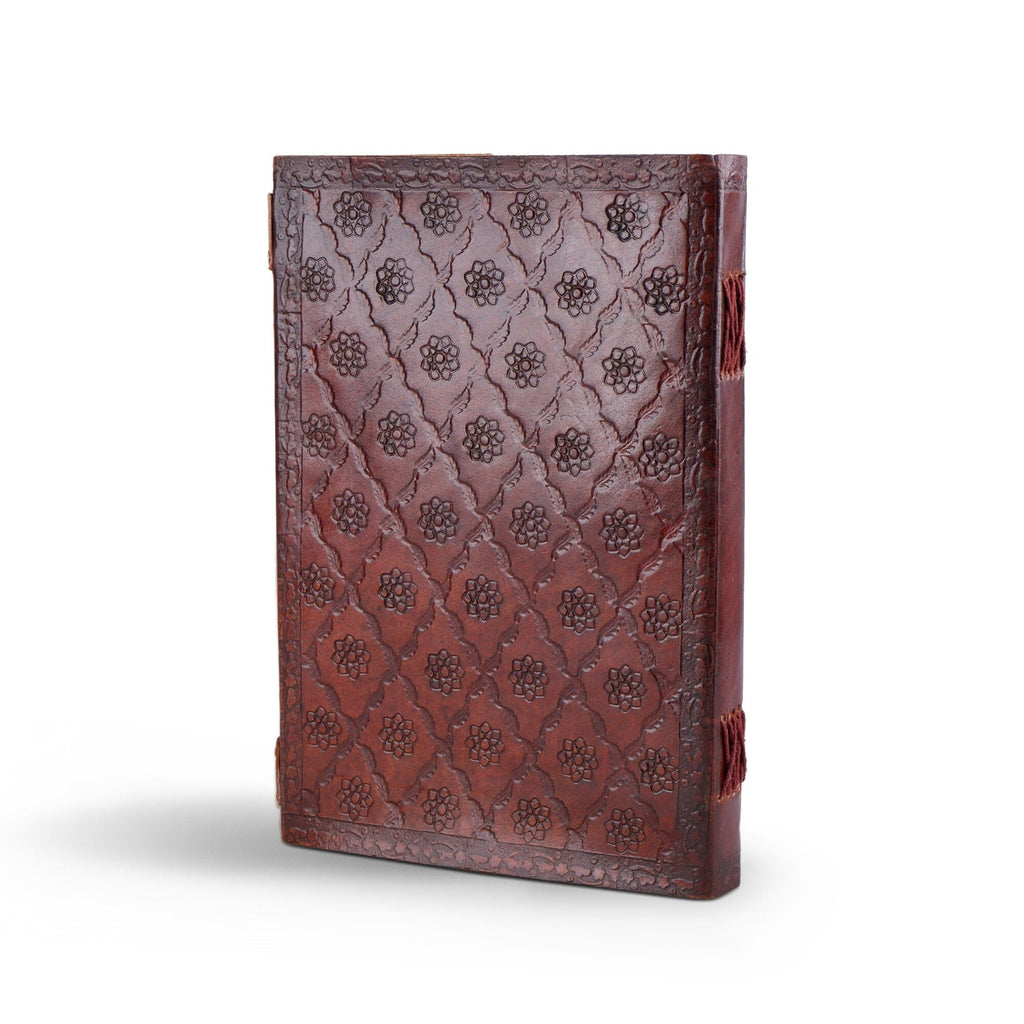 Dark Brown 7 Stones Leather Diary Classy Leather Bags