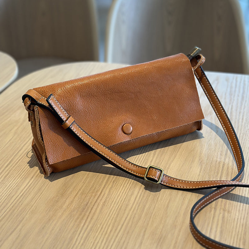 Leather Crossbody Women Wallet Purse, Small Full Grain Leather Shoulder Bag, Mini Crossbody Bag RockCow Leather Studio