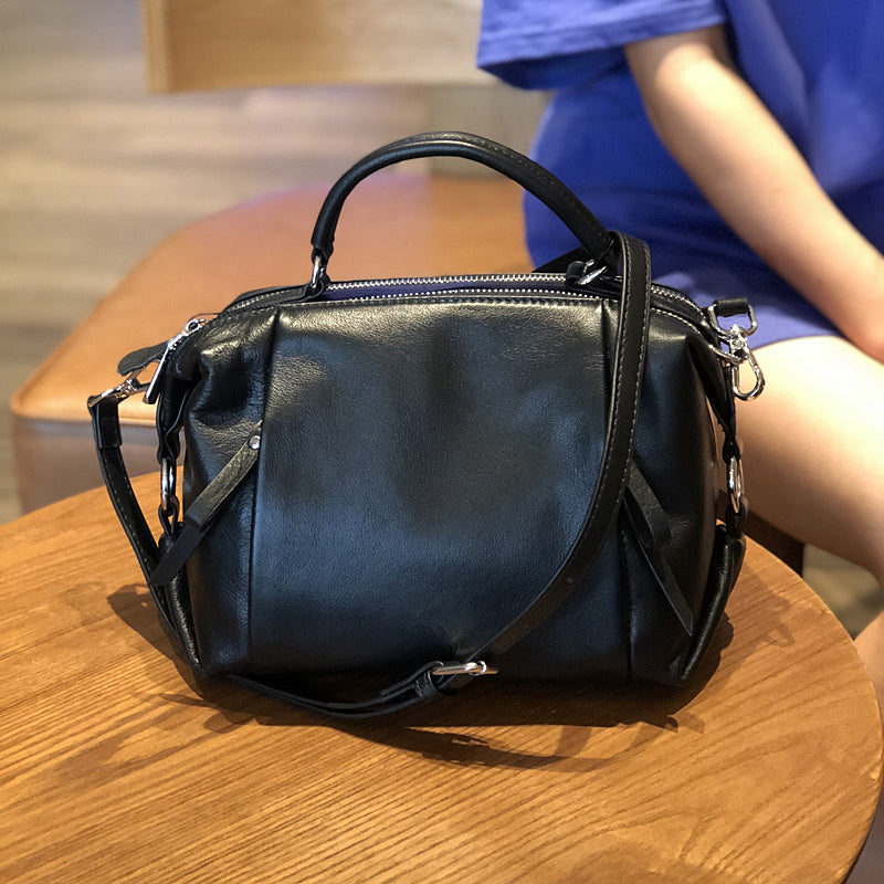 Full Grain Leather Shoulder Bag, Handmade Leather Bag for Women, Cow Leather Backpack for Work RockCow Leather Studio