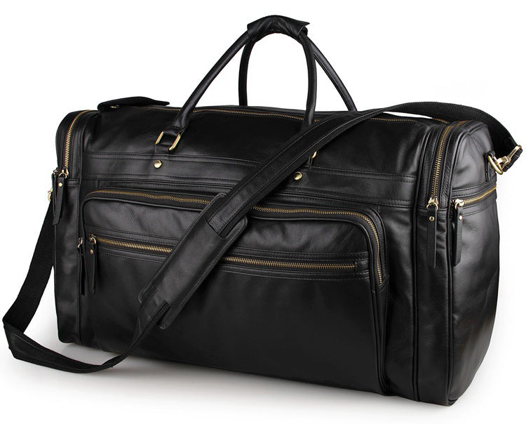 Flash Sale Men's Full-Grain Leather Duffle Bag, Premium Leather Travel Weekender Bag RockCow Leather Studio