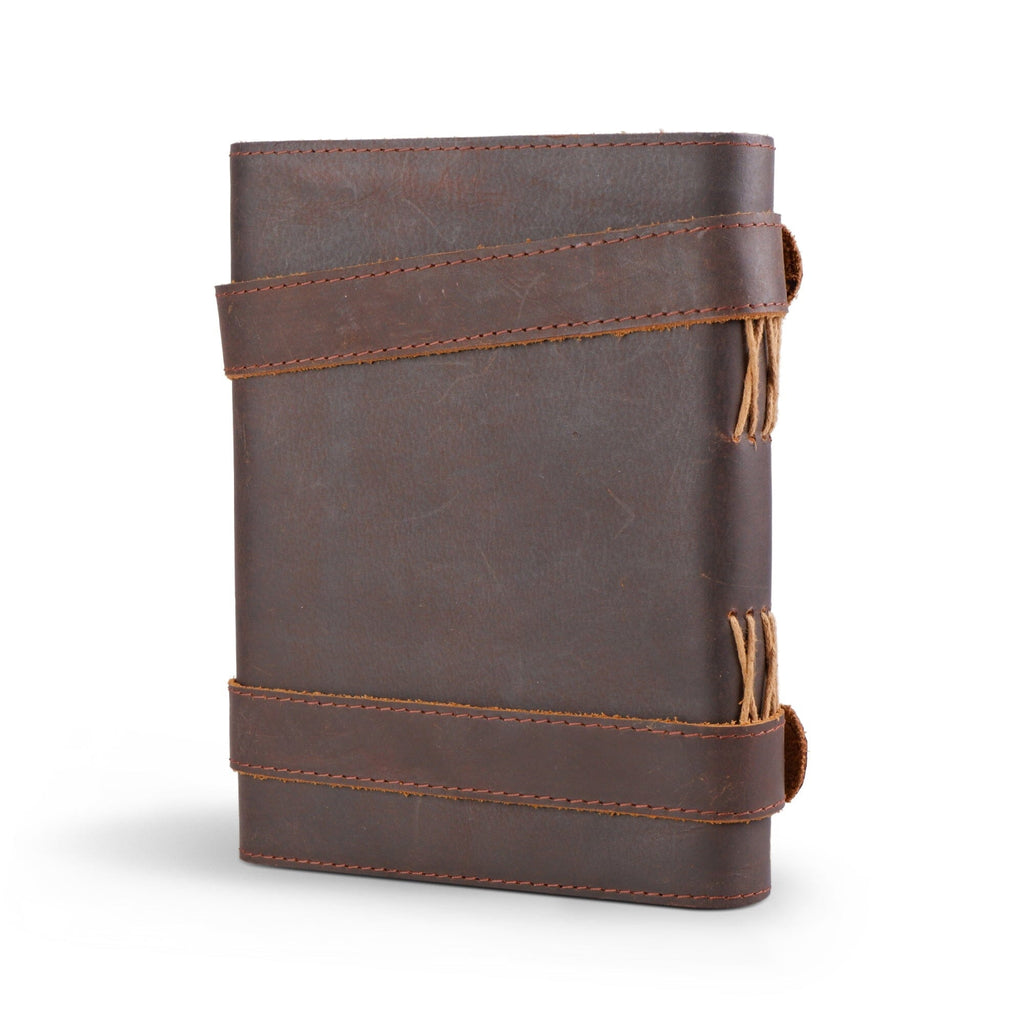 Vintage Dark Brown Leather Journal Classy Leather Bags