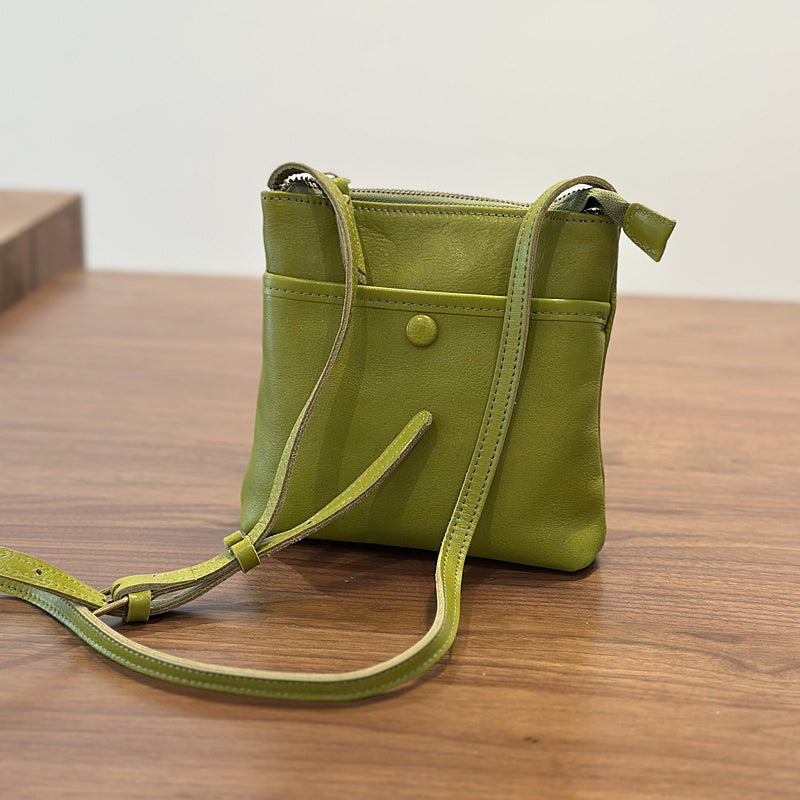 Leather Crossbody Phone Bag,Retro Mini Genuine leather Women's Bag RockCow Leather Studio