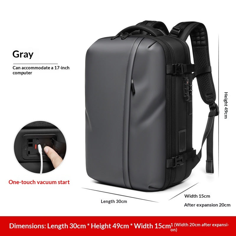 Mens Compressed Backpack Large-Capacity Travel Bag Social Buzz eSIMs