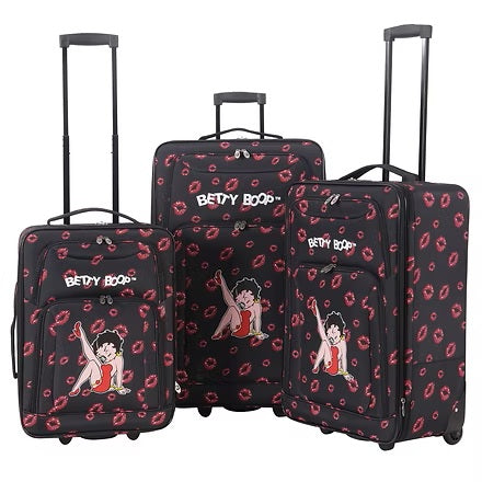 Betty Boop-Themed Soft Sided 3 Piece Set Carry On and 2 Checked Bags Dony Corp.