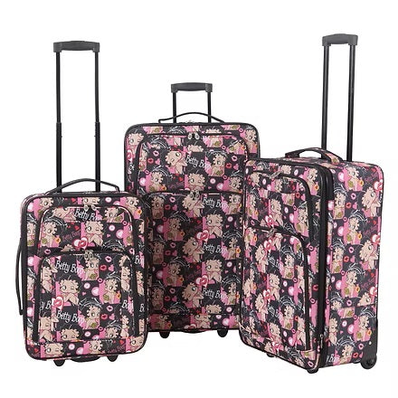 Betty Boop-Themed Soft Sided 3 Piece Set Carry On and 2 Checked Bags Dony Corp.