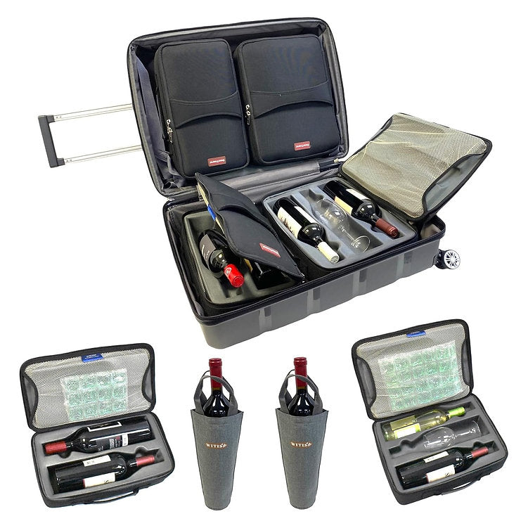 Hacienda 10-Bottle Wine Carrying Suitcase Dony Corp.