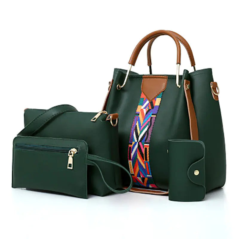 Fashionable Women's Handbag Set with Shoulder Bag (4 Pcs) Trendy Attic Store01