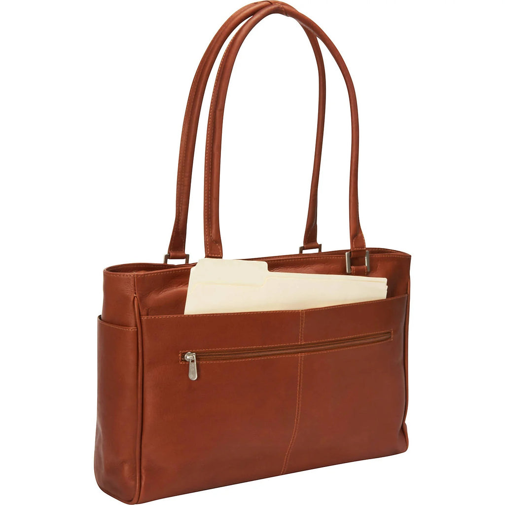 Piel Leather Ladies Laptop Tote With Pockets Piel