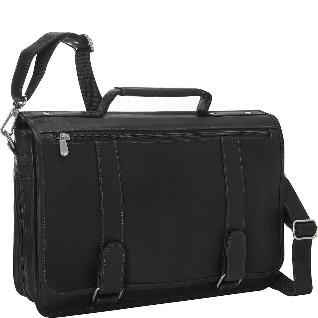 Piel Double Loop Expandable Laptop Briefcase Piel