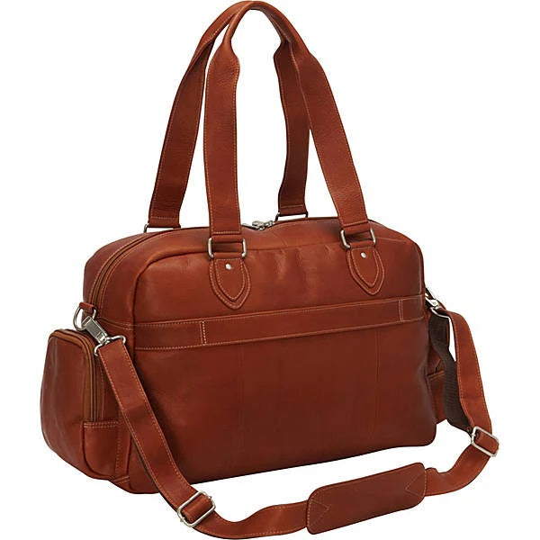 Piel Leather Adventurer Carry On Satchel Bag Piel