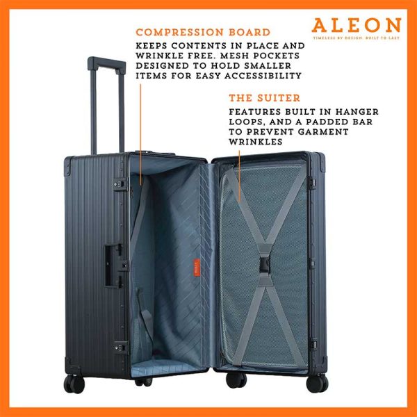 Aleon Aluminum 30″ International Trunk Checked Aleon
